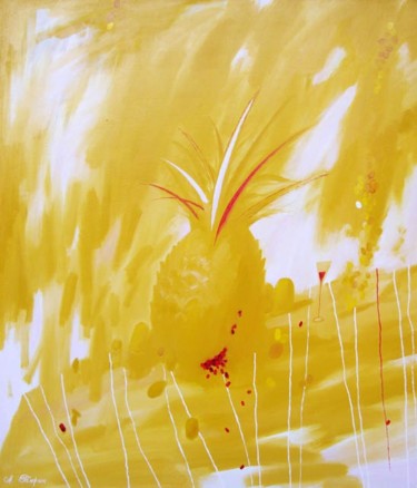 Картина под названием "Ананас" - Александр Тюрин, Подлинное произведение искусства, Масло