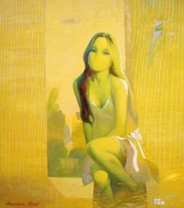 Schilderij getiteld "Мария." door Aleksandr Tiurin, Origineel Kunstwerk, Anders