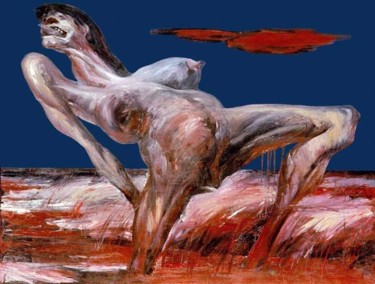 Peinture intitulée "И вчера был красный…" par Aleksandr Tiurin, Œuvre d'art originale, Autre