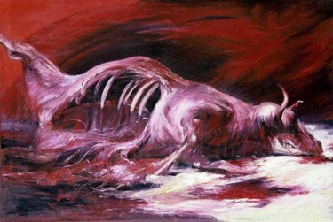 Peinture intitulée "Агония" par Aleksandr Tiurin, Œuvre d'art originale, Autre