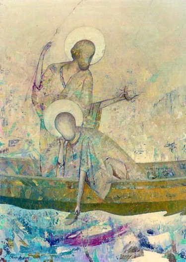Peinture intitulée "Белый день." par Aleksandr Tiurin, Œuvre d'art originale, Autre