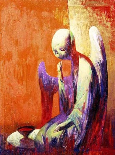 Painting titled "Светлый ангел." by Aleksandr Tiurin, Original Artwork, Other