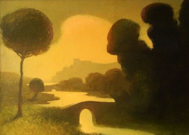 Painting titled "Итальянские сны  х.…" by Aleksandr Tiurin, Original Artwork, Other