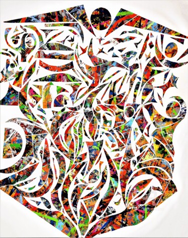 Картина под названием "ma-vie, mon tribal" - Ty Art, Подлинное произведение искусства, Акрил