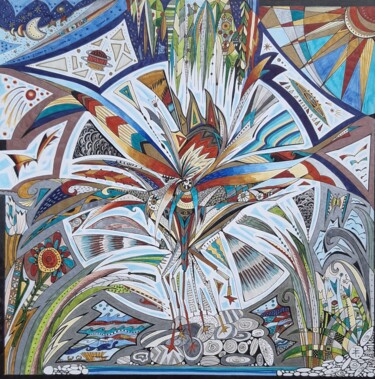 Chamane Dessin intitulée "Chamane" par Tereza De Almeida (Kaomento), Œuvre d'art originale, Encre