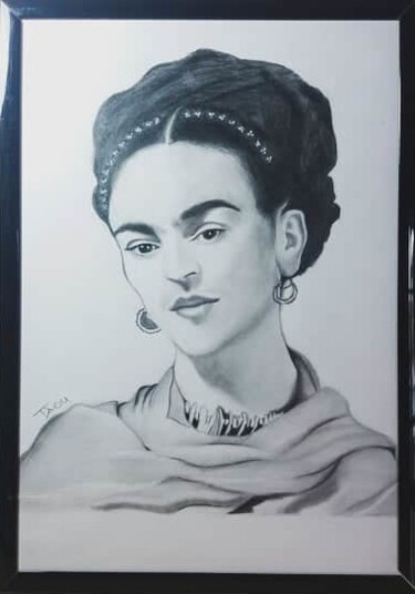 "Portrait of Frida K…" başlıklı Resim Tzina Tsaou tarafından, Orijinal sanat, Kalem