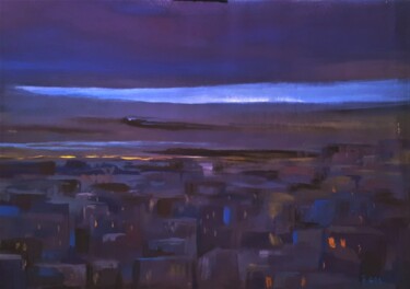 Картина под названием ""νυχτερινό",  "noct…" - Tzoumart, Подлинное произведение искусства, Пигменты