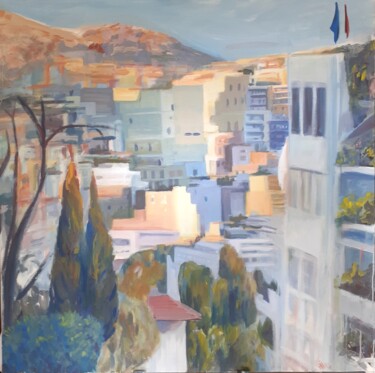 Peinture intitulée "in Athens" par Tzoumart, Œuvre d'art originale, Pigments