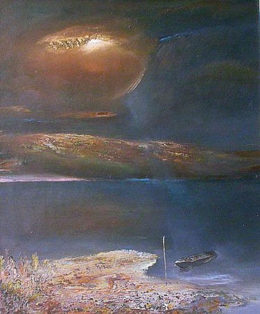 Картина под названием ""Boat of a Friend"" - Victor Uchaev, Подлинное произведение искусства