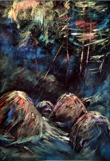 Painting titled "Hay" by Valentina Khudyakova, Original Artwork, Pastel