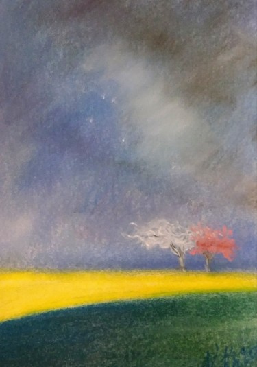 Картина под названием "The Trees" - Valentina Khudyakova, Подлинное произведение искусства, Пастель
