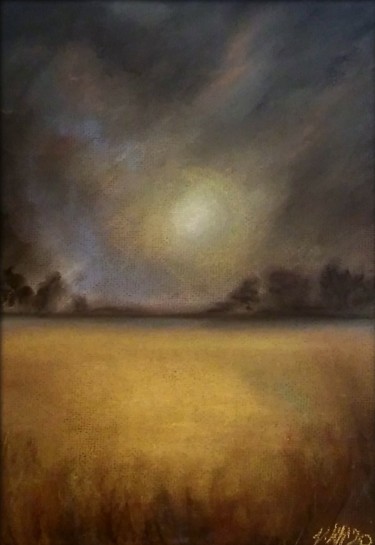 Painting titled "Evening" by Valentina Khudyakova, Original Artwork, Pastel