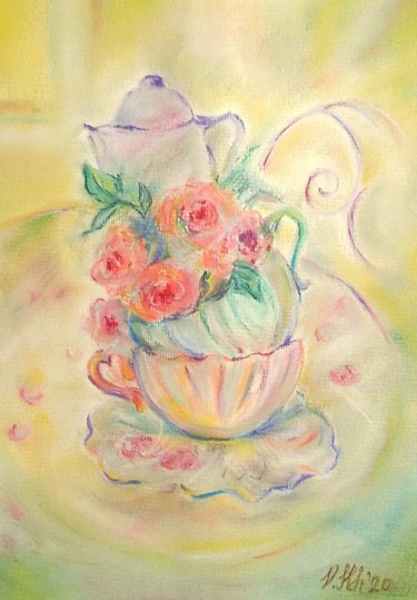 Pintura intitulada "Romantic" por Valentina Khudyakova, Obras de arte originais, Pastel