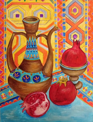 Картина под названием "Восточные дары" - Valentina Khudyakova, Подлинное произведение искусства, Гуашь