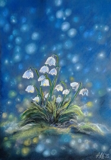Peinture intitulée "Магия цветов" par Valentina Khudyakova, Œuvre d'art originale, Pastel