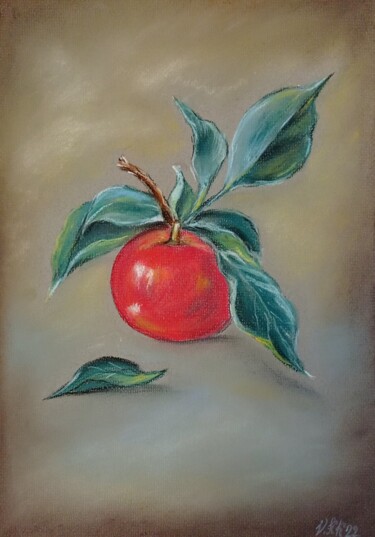 Painting titled "Яблоко" by Valentina Khudyakova, Original Artwork, Pastel