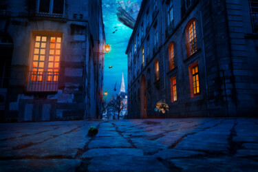 Digital Arts titled "Rue Kervegan" by Udi Kivity, Original Artwork, 2D Digital Work