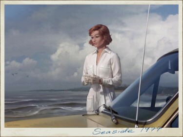 数字艺术 标题为“Seaside 1974” 由Udo P. Linke, 原创艺术品, 墨