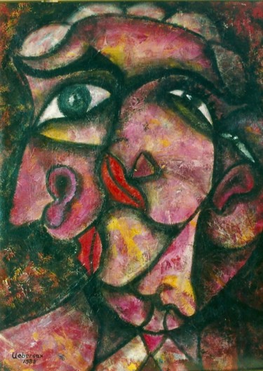 Pintura intitulada ""Couple"" por Serge Uebersax, Obras de arte originais, Acrílico