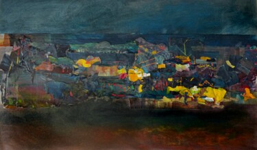 Painting titled "İllusionnight" by Uğur Ergül, Original Artwork, Collages