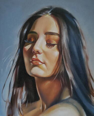 Картина под названием "Women 16" - Ujang Ismail, Подлинное произведение искусства, Масло Установлен на Деревянная рама для н…