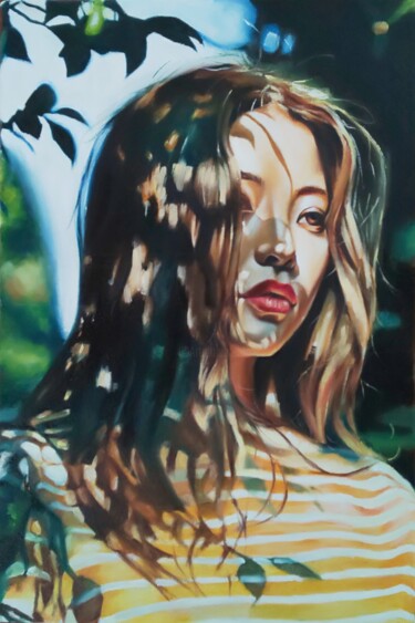 Картина под названием "Women 17" - Ujang Ismail, Подлинное произведение искусства, Масло Установлен на Деревянная рама для н…