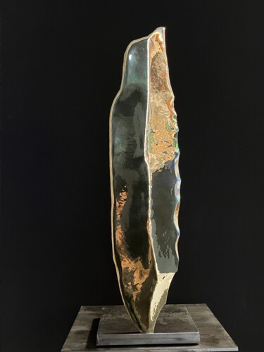Escultura intitulada "Monolithe 35" por Ujy Artiste Auteur, Obras de arte originais, Metais