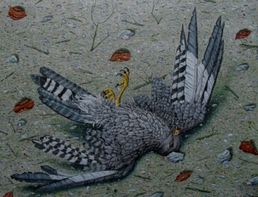 Malerei mit dem Titel "Icarus" von Uko Post, Original-Kunstwerk, Öl