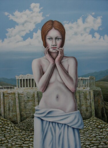 Painting titled "Minerva" by Uko Post, Original Artwork, Oil
