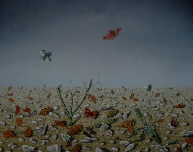 Картина под названием "Escape" - Uko Post, Подлинное произведение искусства, Масло