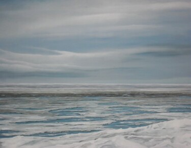 Schilderij getiteld "ice-sea" door Uko Post, Origineel Kunstwerk, Anders