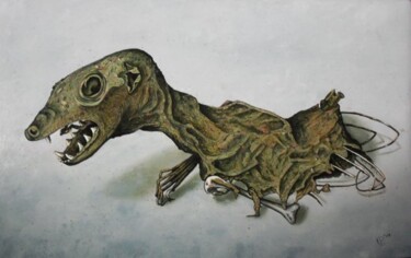Malerei mit dem Titel "dead predator" von Uko Post, Original-Kunstwerk, Andere
