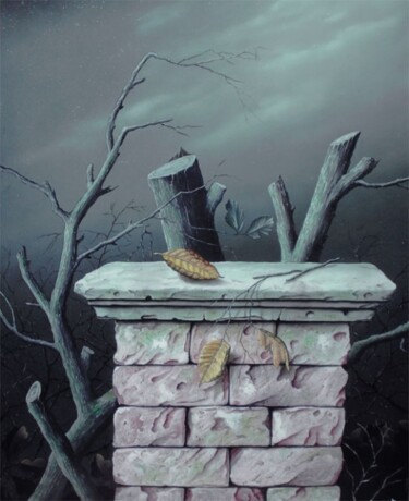 Schilderij getiteld "moonlight" door Uko Post, Origineel Kunstwerk