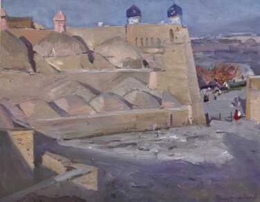 Картина под названием "“Khiva”" - Uktam Isirgapov, Подлинное произведение искусства, Масло