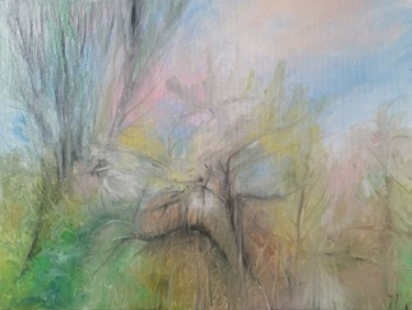 Painting titled "Spring" by Uliana Veretennikova, Original Artwork, Oil