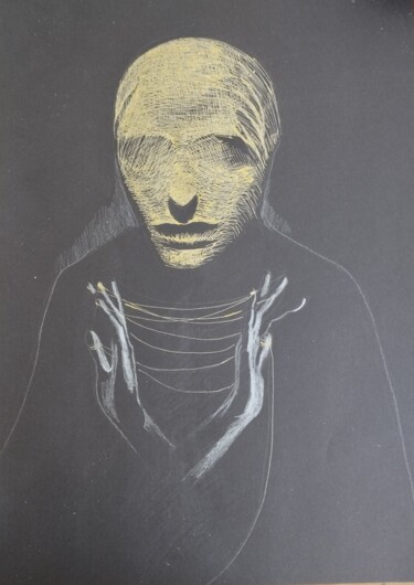 Рисунок под названием "Золотая канитель" - Юлия Безштанко, Подлинное произведение искусства, Гелевая ручка