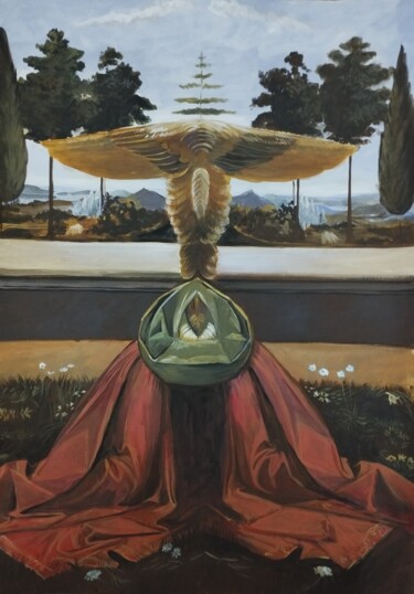 Pintura intitulada "Зеркало Леонардо. А…" por Iuliia Bezshtanko, Obras de arte originais, Acrílico