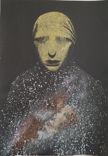 Рисунок под названием "Млечный Путь" - Юлия Безштанко, Подлинное произведение искусства, Гелевая ручка