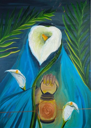 Картина под названием "Свет в Саду жизни" - Юлия Биченова, Подлинное произведение искусства, Акрил