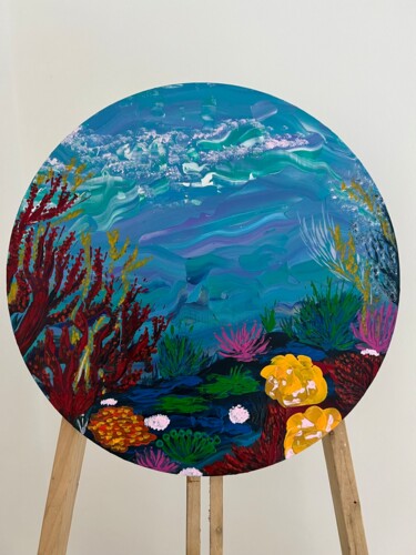 Картина под названием "Подводный мир" - Юлия Добровольская, Подлинное произведение искусства, Акрил