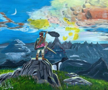 Pintura titulada "Дыхание ветра" por Iuliia Dobrovolskaia, Obra de arte original, Acrílico