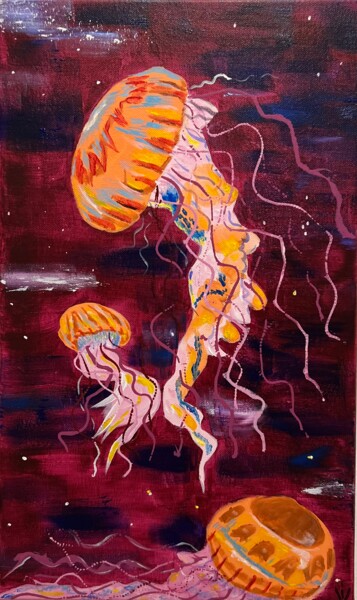 Картина под названием "Медуза" - Юлия Добровольская, Подлинное произведение искусства, Акрил