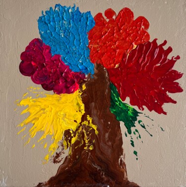 Peinture intitulée "Family tree" par Iuliia Dobrovolskaia, Œuvre d'art originale, Acrylique
