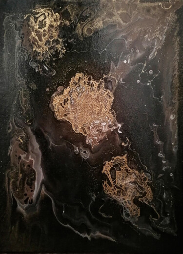 Schilderij getiteld "Чёрное золото" door Ulia Golyseva, Origineel Kunstwerk, Acryl