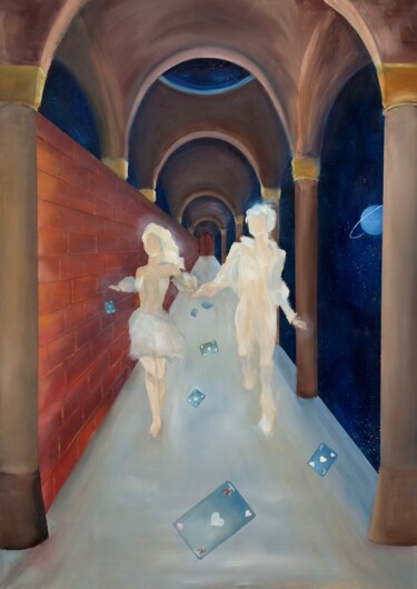 Malarstwo zatytułowany „spirits” autorstwa Юлия Ламзина (Julia Roelova), Oryginalna praca, Olej Zamontowany na Drewniana ram…