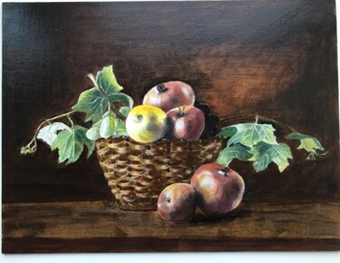 Картина под названием "Фруктовая корзина" - Юлия Маск (JPMusk), Подлинное произведение искусства, Масло Установлен на Другая…