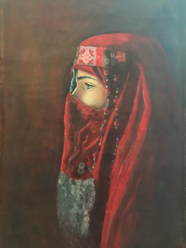 Pittura intitolato "Этнический наряд,ст…" da Iuliia Mask (Jpmusk), Opera d'arte originale, Olio