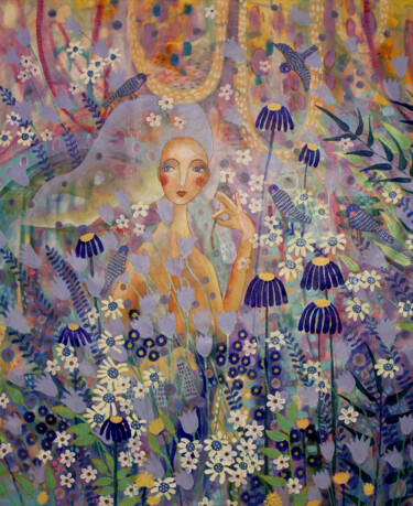 Peinture intitulée ""Пробуждение"" par Iuliia Potashova, Œuvre d'art originale, Acrylique
