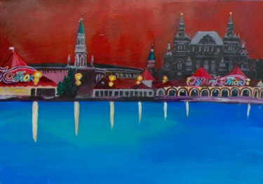 Картина под названием "ночи в Москве" - Юлия Смирнова, Подлинное произведение искусства, Акрил