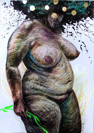 Dessin intitulée "Pomona" par Uliana Balan, Œuvre d'art originale, Crayon